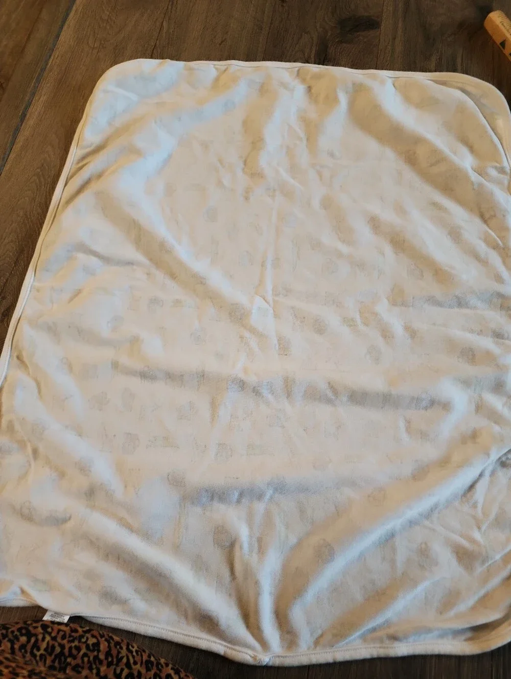 Little Me Baby Blanket Jungle Safari 100% Cotton White
